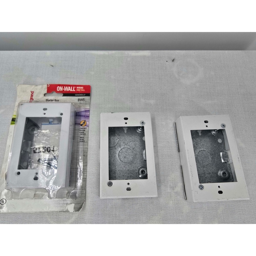 Legrand Wiremold BW5 On-Wall Metal Starter Box White 500/700 Series Lot of 3